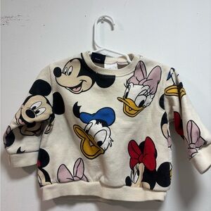Disney Cream Sweatshirt with Character Faces